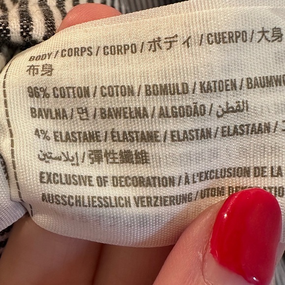 Hollister Gray and White Striped Mini Overall Sun Dress Size Small - Picture 7 of 7